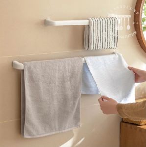 Classy Luxe Towel Holder Hanging Rag Pole Towel Rack Bathroom Kitchen Organizer Cabinet Shelf Storage Rack