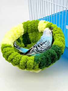 Warm Plush Bird Nest for Parrot Autumn Winter Bird Cage Nest Birdcage Breeding Nest Small Animal Resting Bed for Budgies