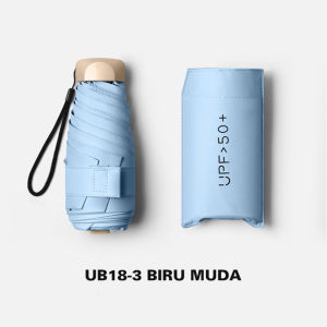 Payung Lipat Mini Portable Polos Cantik Anti UV UPF 50+ Aksesoris Payung Travel Import UB18 NOMIDE