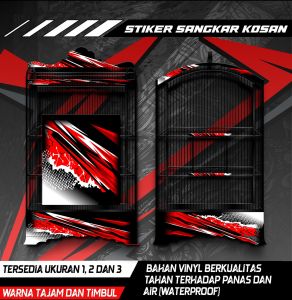 Stiker Decal Sangkar Burung Kotak Kosan Koper Kenari Cendet Cucak Ijo Kacer Desain Racing Anti Air