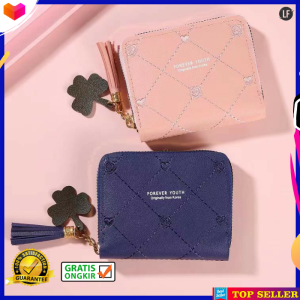 DOMPET MINI WANITA KEKINIAN FASHION CEWEK KOREA KARAKTER POLOS GLITER WALLET WOMEN A1