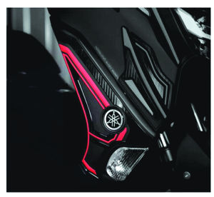 Yamaha New NMAX 2020-2024 Middle Front Sepasang (Kanan+Kiri Cover Bahan Karet Tebal 3D Motif Timbul Emboss Awet Warna Tidak Luntur Aksesoris Variasi Modifikasi Decals Emblem Buat Motor lebih Cakep keren Kece