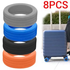 4/8Pcs Luggage Wheels Protector Cover Silicone For Most Luggage Reduce Noise Travel Suitcase Accessories