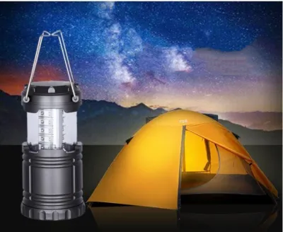 SYD Portable LED Camping Lantern Outdoor 30 LEDs Flashlights Lamp Battery Powered Light for Camping Collapsible Tent light Hiking Survival Kits for Emergency Power Failure