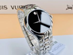 ĐỒNG HỒ NAM CHÍNH HÃNG Movado 0606367 Quartz Museum Black Dial Sapphire Silver Stainless Steel For Men