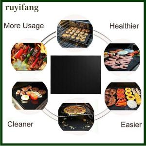 ruyifang Reusable Non-stick BBQ Grill Mat Barbecue Baking Liners Kitchen Tool