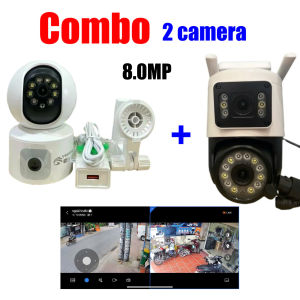 (COMBO SỐC)Camera Yoosee 2 Mắt Trong NhàNgoài Trời8MP Đàm Thoại 2 Chiều Có MàuBảo Hành 12 Tháng