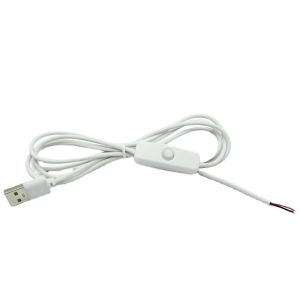 FFDWAA 5Pcs 5V USB Extension Cable USB Male 1.5M USB Power Supply Wire 2A ON OFF Switch Cable for LED Strip Lamp DIY