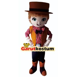 Kostum maskot badut marsha topi koboi setelan dewasa lucu costume karnaval