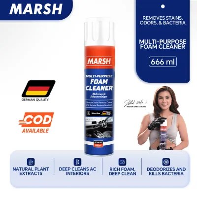Marsh Multi-purpose Foam Cleaner 666ml - All-in one Cleaning Solution for Home and Vehicle use Easy and Effective Foam Cleaner Odor and Bacteria Stain Remover Powerful and Fast Cleaning Instant Clean No Rinsing Needed