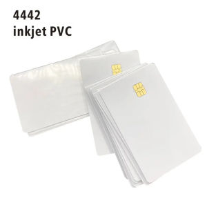 Free Shipping 50PCS Printable Contact PVC Blank Smart IC Card With FM/Sle4442 Chip For Epson/Canon Inkjet Printer