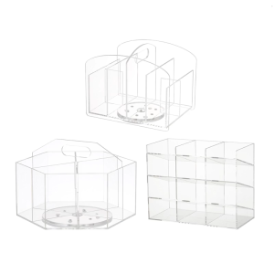 Acrylic Art Supply Organizer Clear Marker Storage Container Large Capacity Divided Pen Holder for Home or Office