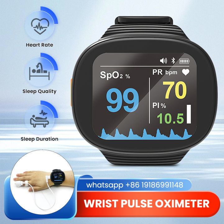 O2 Monitoring Wearable OLED Screen Bluetooth Pulse Oximeter Blood Oxygen Saturation Monitor ...