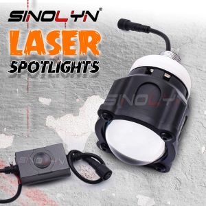 Sinolyn LED Mini Driving Light Laser Work Light Bar Spotlight High Beam Lens Auxiliary Light Fog Lens Universal Super Bright 82500LM LED Car Light Lens Waterproof Car Accessories
