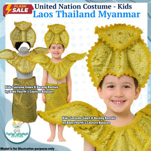 Baby Fourths United Nation Laos Thailand Myanmar Han Made Costume for United Nation Attire for UN Events for Kids Girl