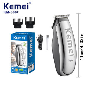 Kemei KM-666C Mini Electric Hair Clipper Mens Hair/Beard Trimmers Portable Travel Haircut Machine Rechargeable Carving Clipper