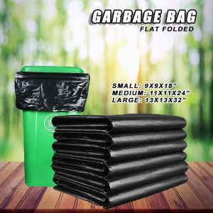 100 pcs Trash Bag BLACK/ - Small to 2XL plastic garbage/trash bag