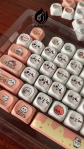 Amerteer Chiikawa Wiki Theme MOA Profile 118 Keys Keycaps for MX Switch Mechanical Keyboard