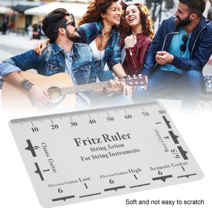 String Action Gauge Ruler PVC Guitar Setup Tool Kit with Height ...