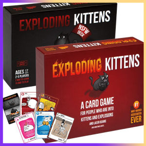 Exploding Kittens Funny Card Game | 2-5 Players | A Russian Roulette Family Friendly Party Games | Popular for Adults Teens & Kids | About Kitten Explosions and Goats