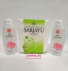 Paket air mawar viva 100ml + kapas kecantikan