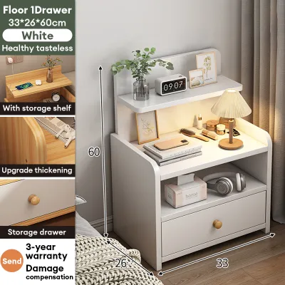 Bedside Table Nordic Style Drawers Night Stand Storage Cabinet for Bedroom Home Bedside Wooden Table