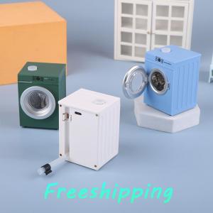 baoxue Dollhouse Miniature Washing Machine Drum Washer Laundry Model Dollhouse Decor Toy
