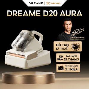 Máy Hút Bụi Giường Nệm Dreame D20 Aura 16.000Pa | Tự Đổ Rác 150 Ngày Diệt Khuẩn UV Sấy Nóng 70°C