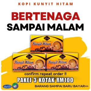Rasa Sihat Tanpa Gula Halus! Dapatkan 3 Kotak Kopi Kunyit Hitam Qash Sekarang!