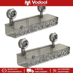 Bathroom Suction Cup Toothbrush Dispenser 2 Pack No Drill Clear Wall Caddy for Bathroom Organization