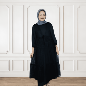 Long Outer Cardigan Panjang Shella Long Outer BO Bahan Brukat Katun Import Luaran Wanita OOTD Hijab