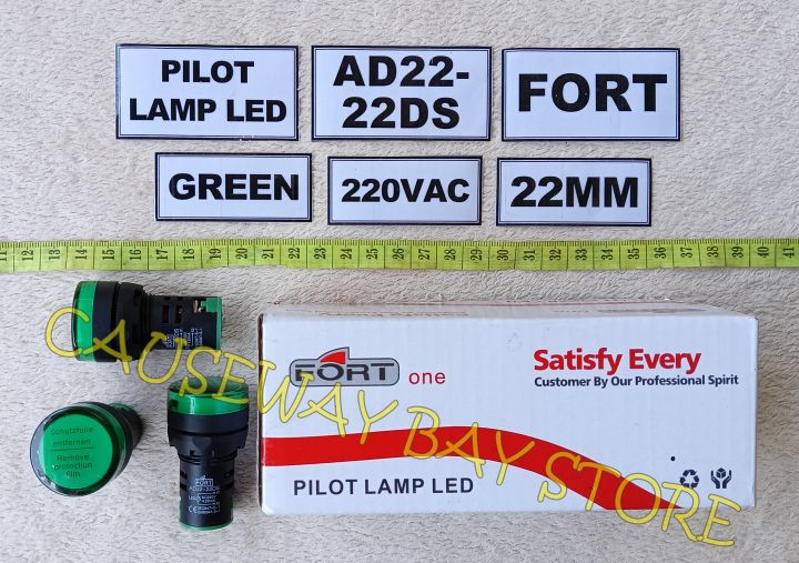 PILOT LAMP 22MM 220VAC AD22-22DS GREEN FORT | Lazada Indonesia