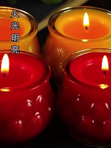 【SG Ready Stock】7Colors 24 hours  Smokeless Candle Lotus Shape Glasses Vegetable Oil Praying  Butter lamp七彩莲花酥油灯24小时