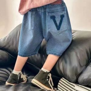 Trendy Jorts for Kids 5-14Y Vintage Style Plain Maong Cool Outfit Fashion Short for Girls & Boys