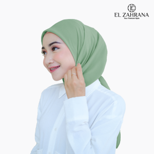 El Zahrana Hijab Ceruty Babydoll Segi Empat Syari Ukuran 120 cm