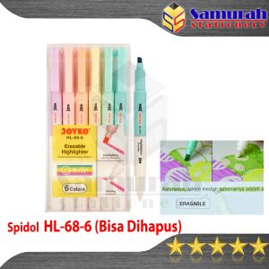 Erasable Highlighter Joyko HL-69 / Spidol Penanda Dihapus HL 69 isi 6