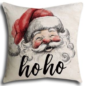 Christmas Pillowcase Single Pack 25 Options 40x40/45x45/50x50cm Red White Christmas Tree Snowflake Bow Pattern Sofa Cushion Cover Winter Home Decoration Pillowcase Gift Decoration Fabric Art