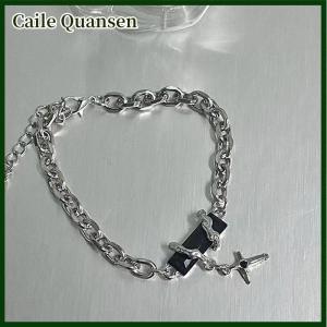 Caile Fashion Exquisite Zircon Star Charm For Women Men Punk Style Star Color Chain Adjustable Bracelet Jewelry Accessories