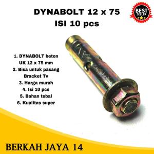 DYNABOLT 12X75 MM ISI 10 PCS BAHAN TEBAL HARGA MURAH BARANG BERKUALITAS PROMO PRODUK TERLARIS