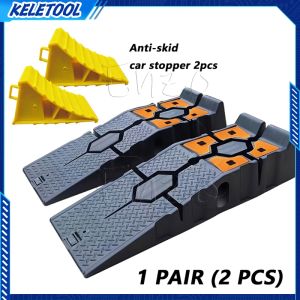 Non-Slip Plastic Vehicle Step Ramp 4 Pieces Lift Ladder Brackets for Daily Car Oil Change Servicing