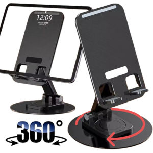 360° Metal Mobile Desktop Phone Tablet Holder Stand Adjustable Ultra Thin Foldable Desk Bracket For iPhone iPad Samsung