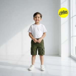 Bronkis Junior Celana Anak Laki Laki Cargo Army Pendek Bahan stretch Kekinian Distro