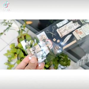 Fairy Lights Journal - READY STOCK/ art journaling/ scrapbook deco/ B.C. Studio (Botanist: Vintage Paper Collection) PET tape full roll of 10m or by loop of 118cm