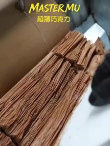 In-stock Master Mu ultra-thin chocolate 0.03mm Handmade Chocolate Rolls Pure Cocoa Butter Chocolate Roll Gift QWHG