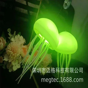 Cartoon Dancing Jellyfish Night Light RGB Gradient Cute Jellyfish Bedside Lamp Voice Control Type-C Charging LED Night Lamp
