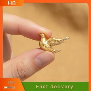 HB Stylish Women Peace Dove Stud Earrings Rhinestone Metal Ear Ornament Gift Idea for Celebrations or Workwear