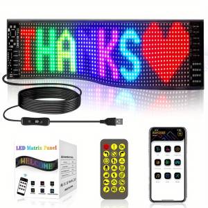 LED Signage for Business Programmable LED Sign Bluetooth APP Control Custom Text Pattern LED Display Sign for Store