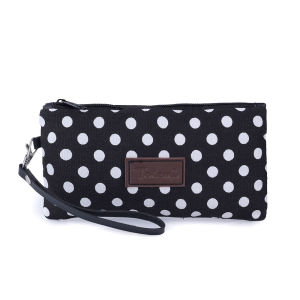 Souvenir Dompet / Pouch Tenteng Kosmetik Kanvas Unik Terlaris Hitam