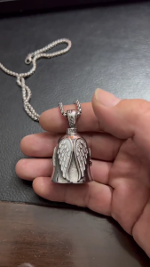 Thép không gỉ chuông phù hợp cho xe gắn máy xe đạp Keychain Charm tay đua xe đạp xe đạp năng lượng tích cực charm may mắn an toàn du lịch