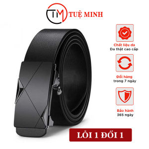 Thắt Lưng Nam Da Nguyên Tấm Khóa Tự Động Cao Cấp cho Công Sở Đi Làm Đi Học RT04